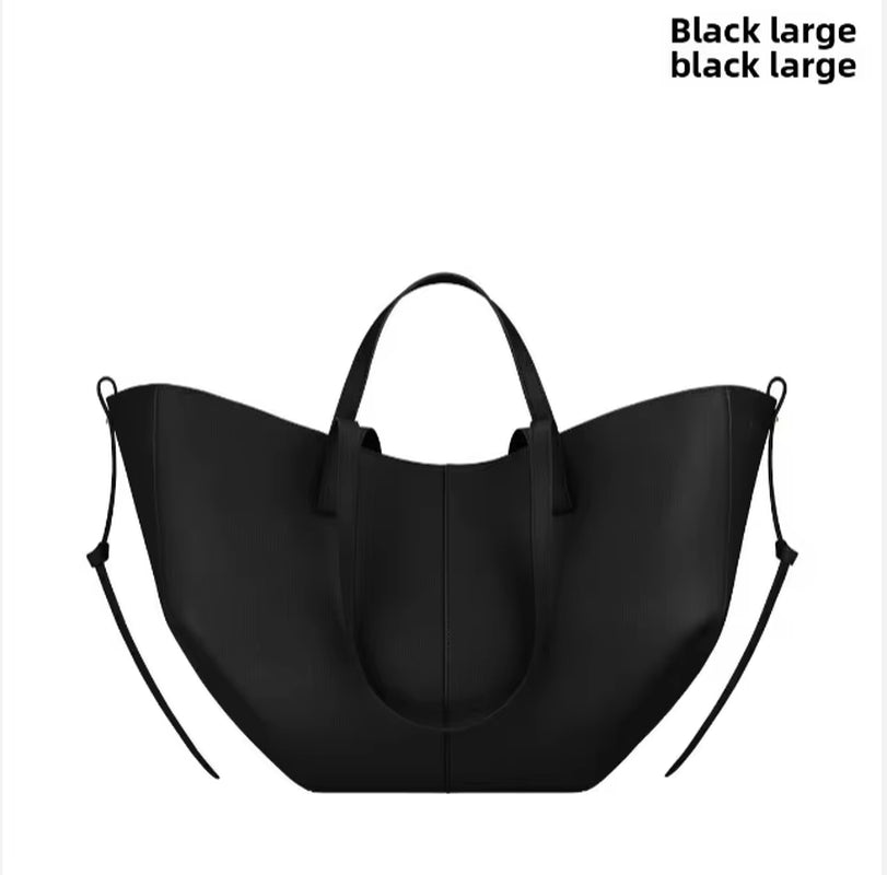 Stylish Ladies Large Capacity Wing Shoulder Bag Solid Color Travel Tote Suitable for Commuting and Shopping