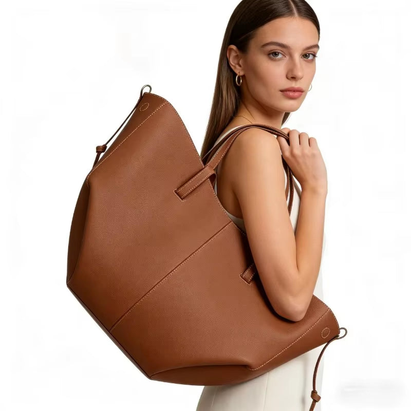 Stylish Ladies Large Capacity Wing Shoulder Bag Solid Color Travel Tote Suitable for Commuting and Shopping