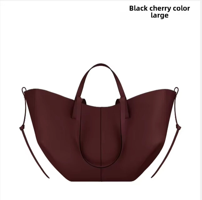 Stylish Ladies Large Capacity Wing Shoulder Bag Solid Color Travel Tote Suitable for Commuting and Shopping