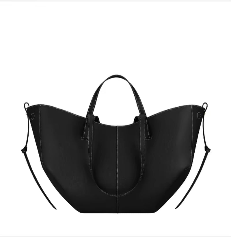 Stylish Ladies Large Capacity Wing Shoulder Bag Solid Color Travel Tote Suitable for Commuting and Shopping